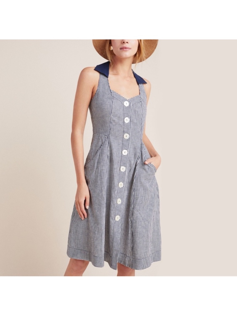 Anthropologie Camellia Collared Dress